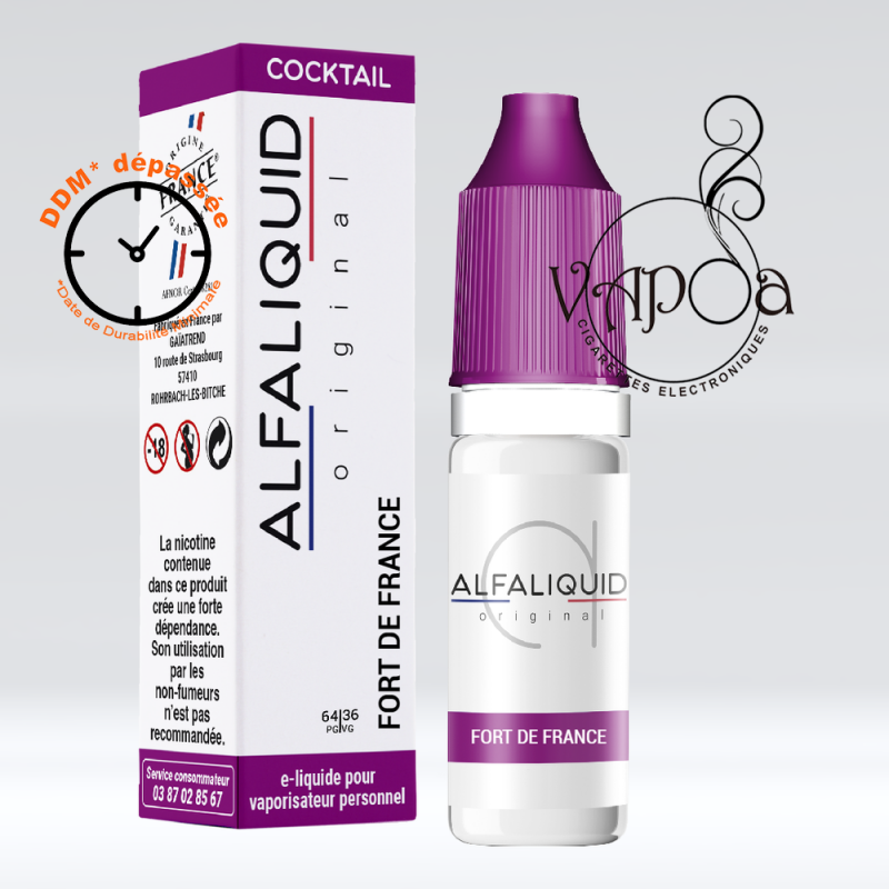 DDM DÉPASSÉE - PACK E LIQUIDE FORT DE FRANCE 10 ML (X10) - ALFALIQUID DDM DÉPASSÉE - PACK E LIQUIDE FORT DE FRANCE 10 ML (X10) - ALFALIQUID